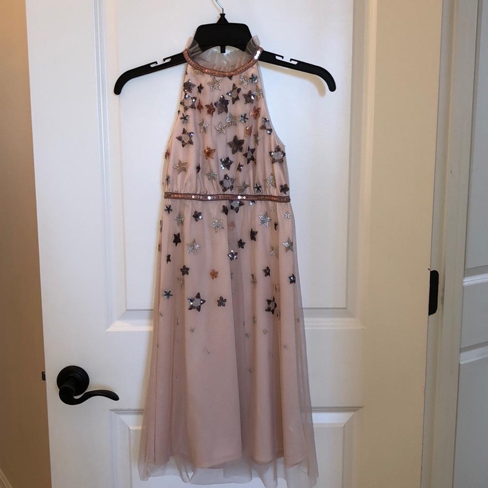 Sequin Rose Gold Formal Dress